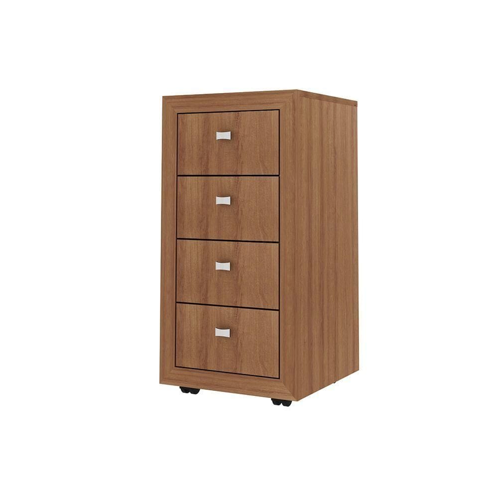 Gaveteiro Para Escritório Home Office Me4133 Mdp Amendoa