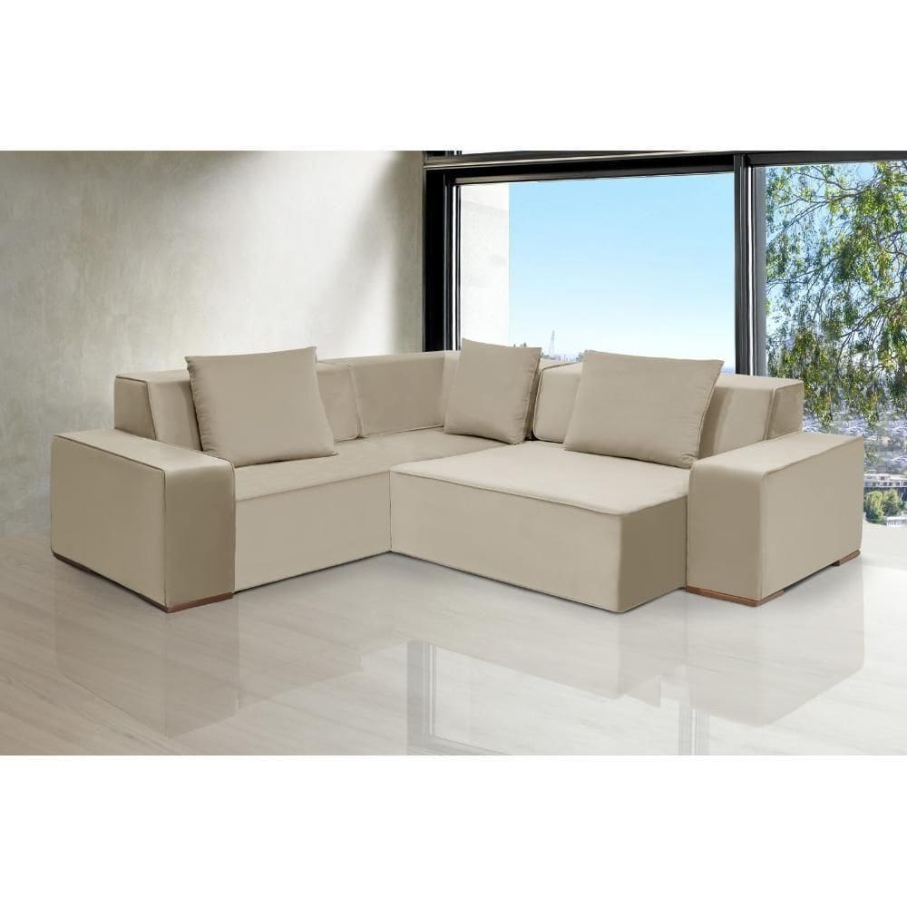 Sofá De Canto Dubai 2,37x2,37m-bege