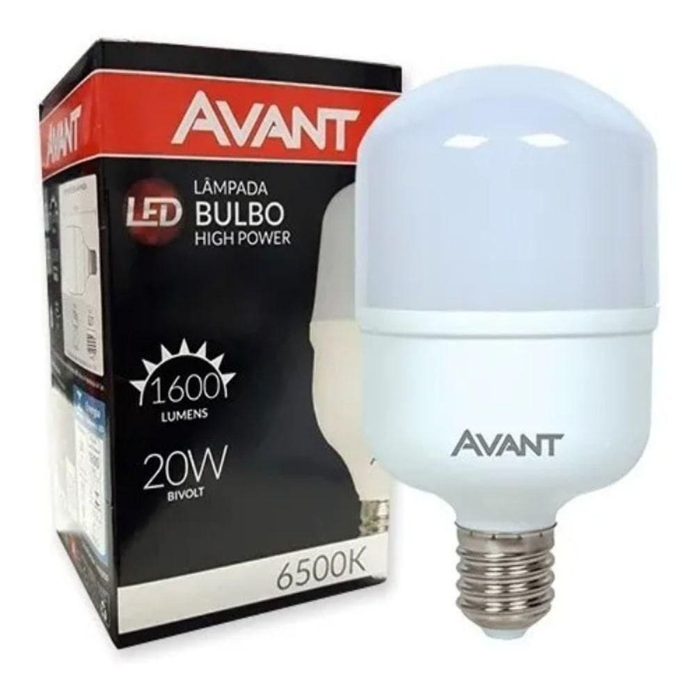 Kit 8 Lâmpadas Led Bulbo 20w Alta Potencia E27 Branco Frio