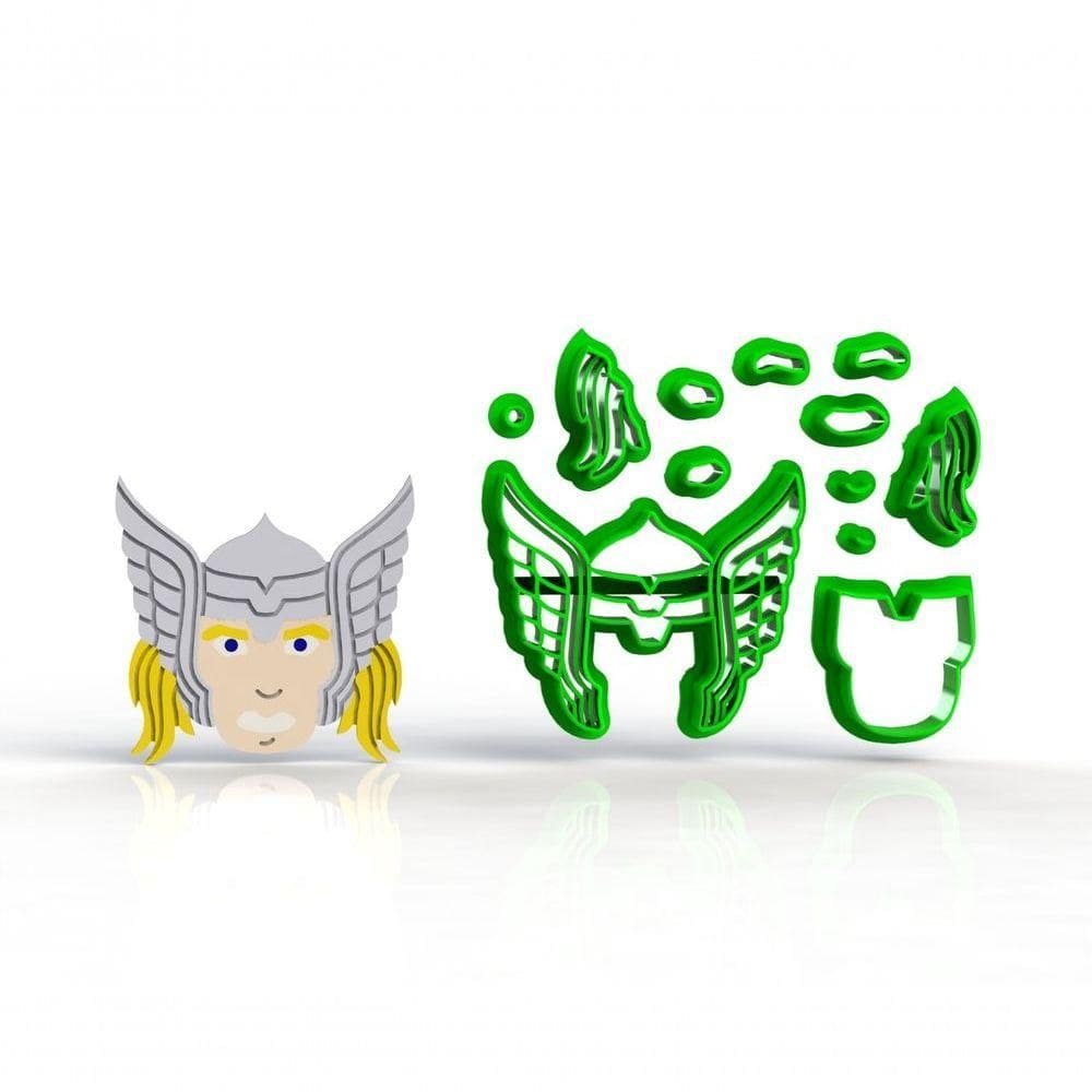 Cortador Heróis - Thor Rosto Modular Tamanho 5 Cm