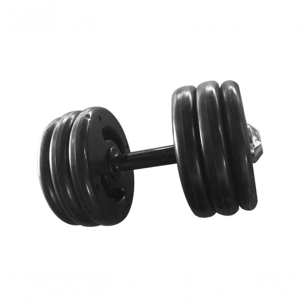 Dumbbell Injetado Pegada Emborrachada Academia Fitness 28Kg