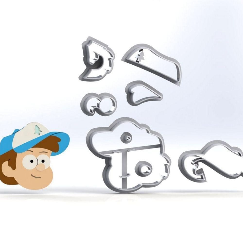 Cortador Gravity Falls Dipper Tamanho 5cm