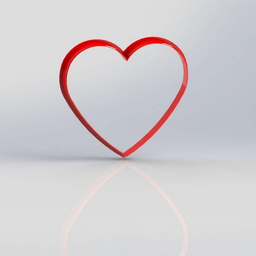 Cortador Coração Contorno Tamanho 7cm