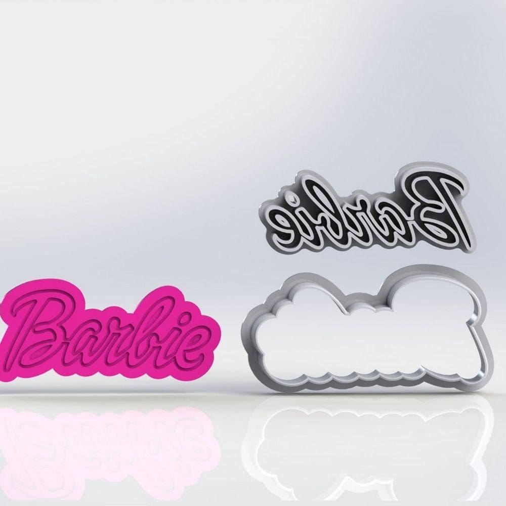 Cortador Logo da Barbie Tamanho 5cm