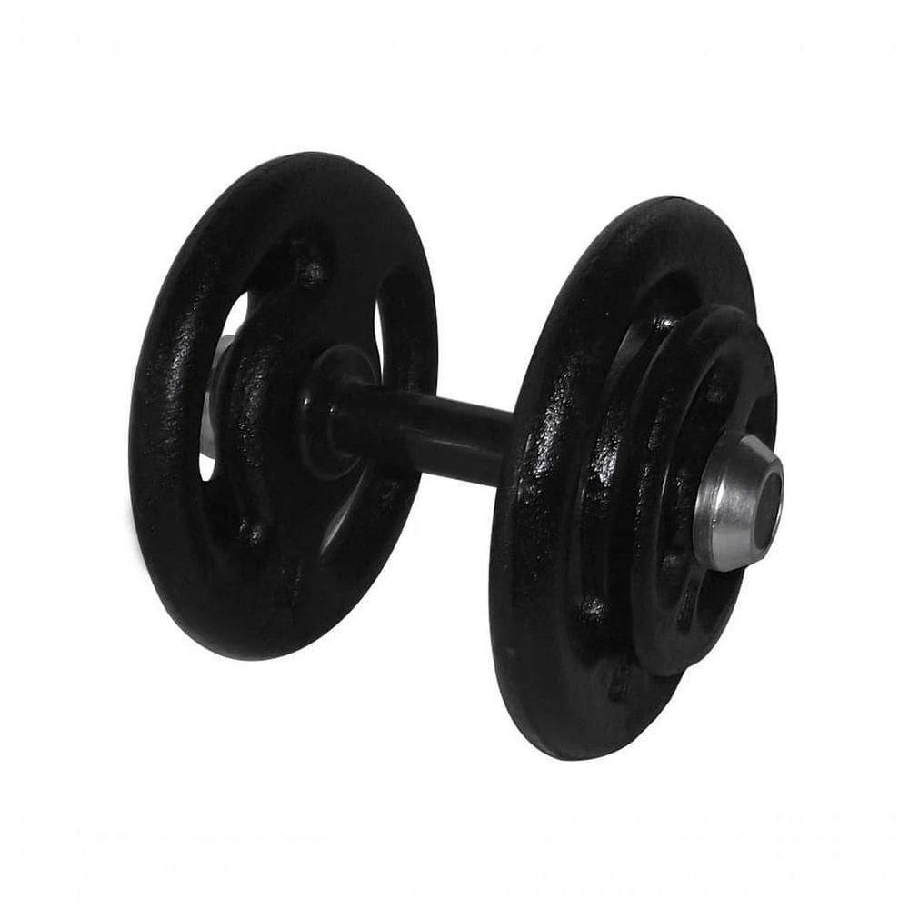 Dumbbell Pintado Pegada Emborrachada Academia Fitness 28Kg