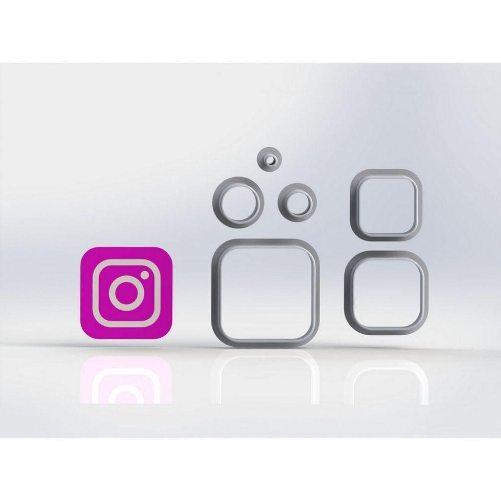 Cortador Redes Sociais - Instagram Tamanho 8 Cm