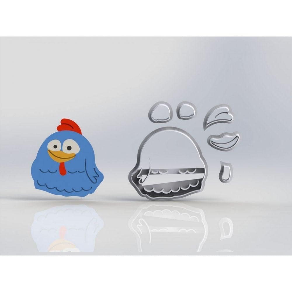 Cortador Galinha Pintadinha Galinha Modular Tamanho 6cm
