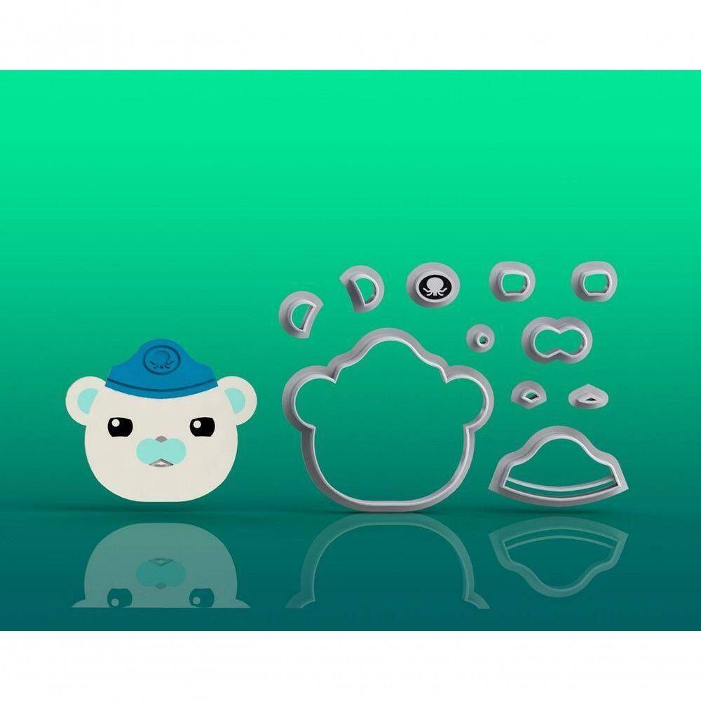 Cortador Octonautas - Capitão Polar (urso) Tamanho 5 Cm