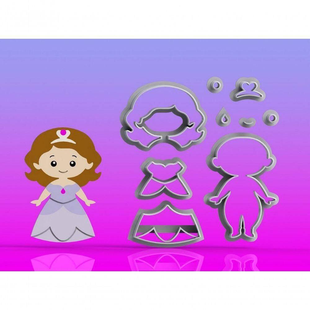 Cortador Princesa Sofia Modular Tamanho 10 Cm