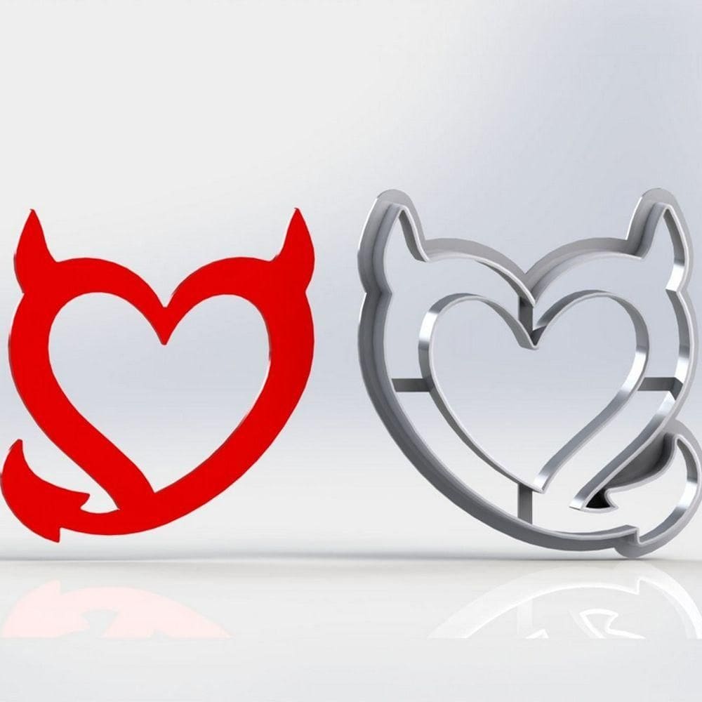 Cortador Dia Dos Namorados Coração da Maldade Tamanho 9cm