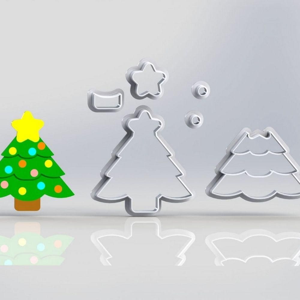 Cortador Natal árvore de Natal Modular Tamanho 6cm