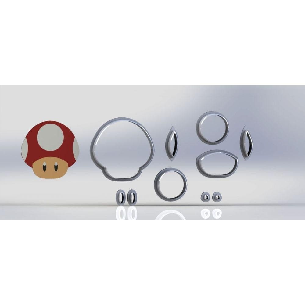 Cortador Super Mario - Toad - Modular Tamanho 6 Cm