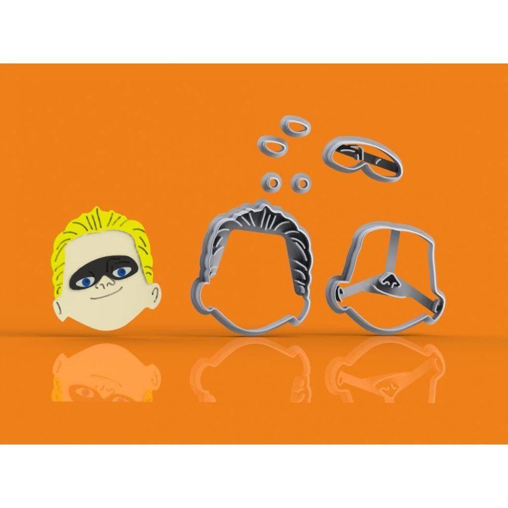 Cortador Kit Os Incríveis 7 Personagens e Logo Tamanho 5,5cm
