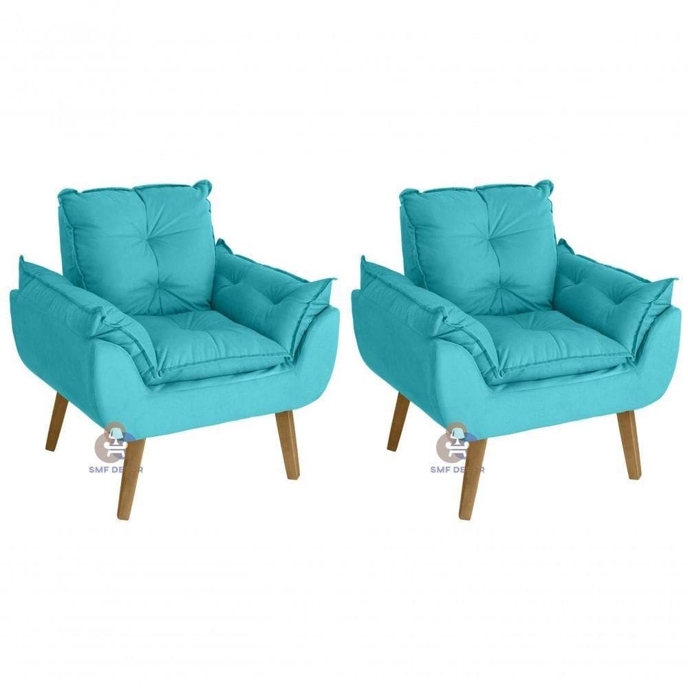 02 Poltrona Opala Azul Turquesa Su Decor