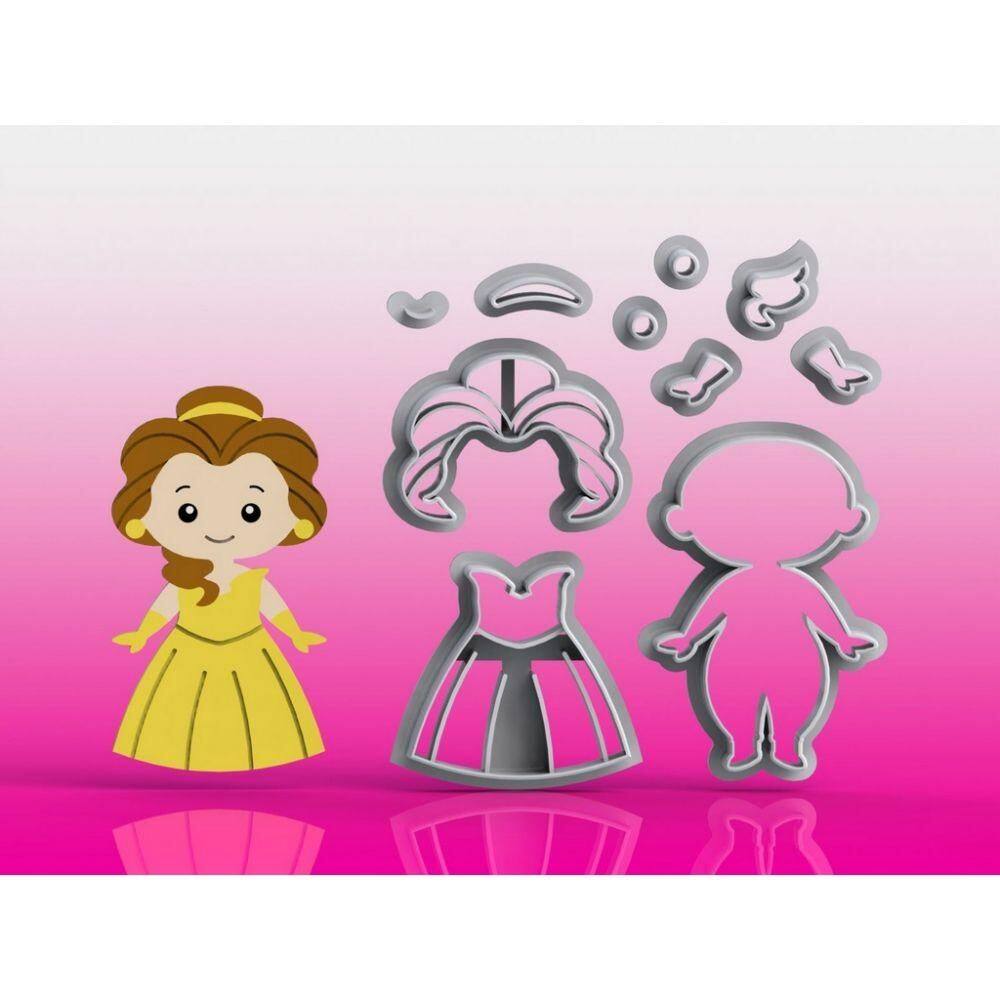 Cortador Princesa Bela Modular Tamanho 6 Cm