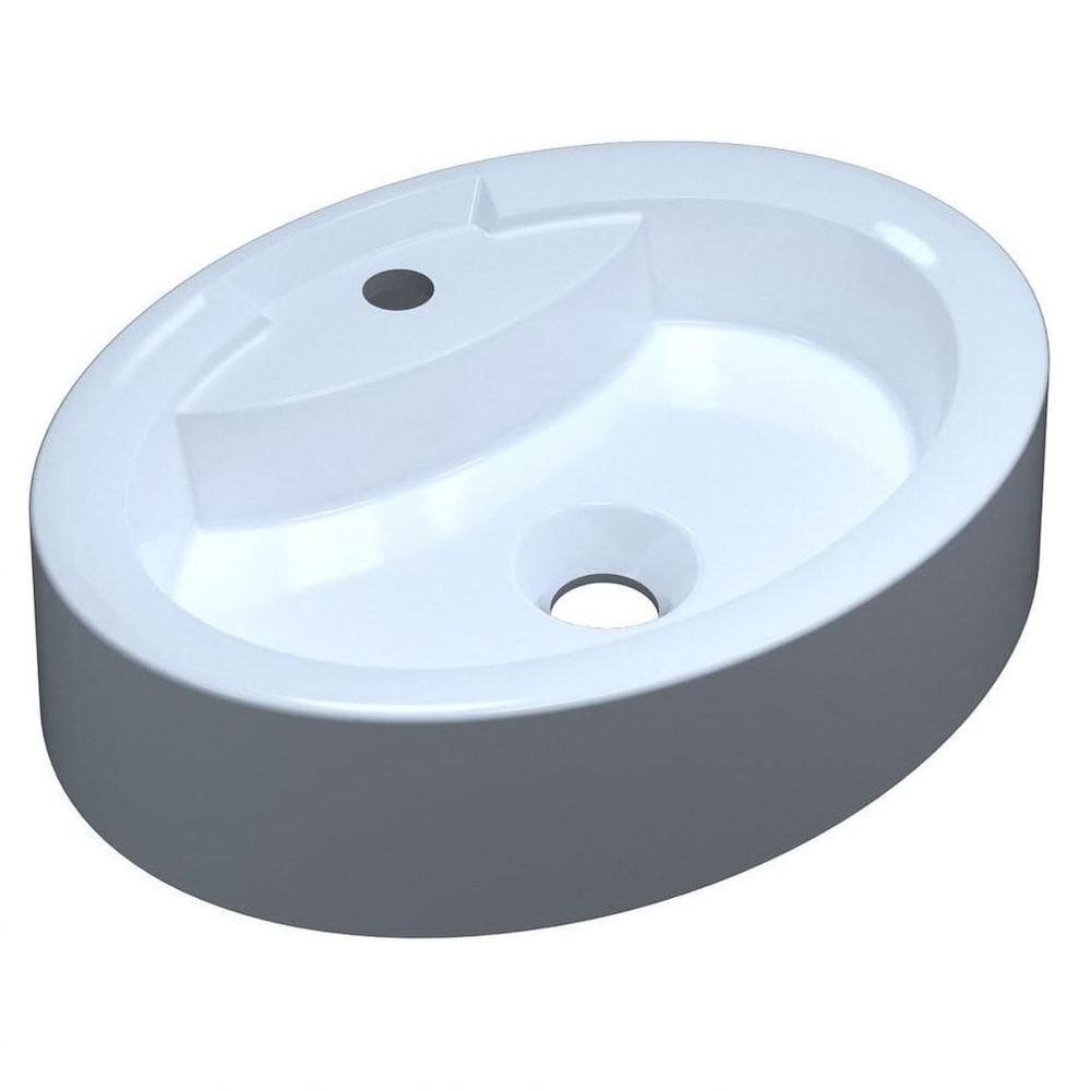 Cuba Pia De Apoio Para Banheiro Oval Ox 43 C08 Branco