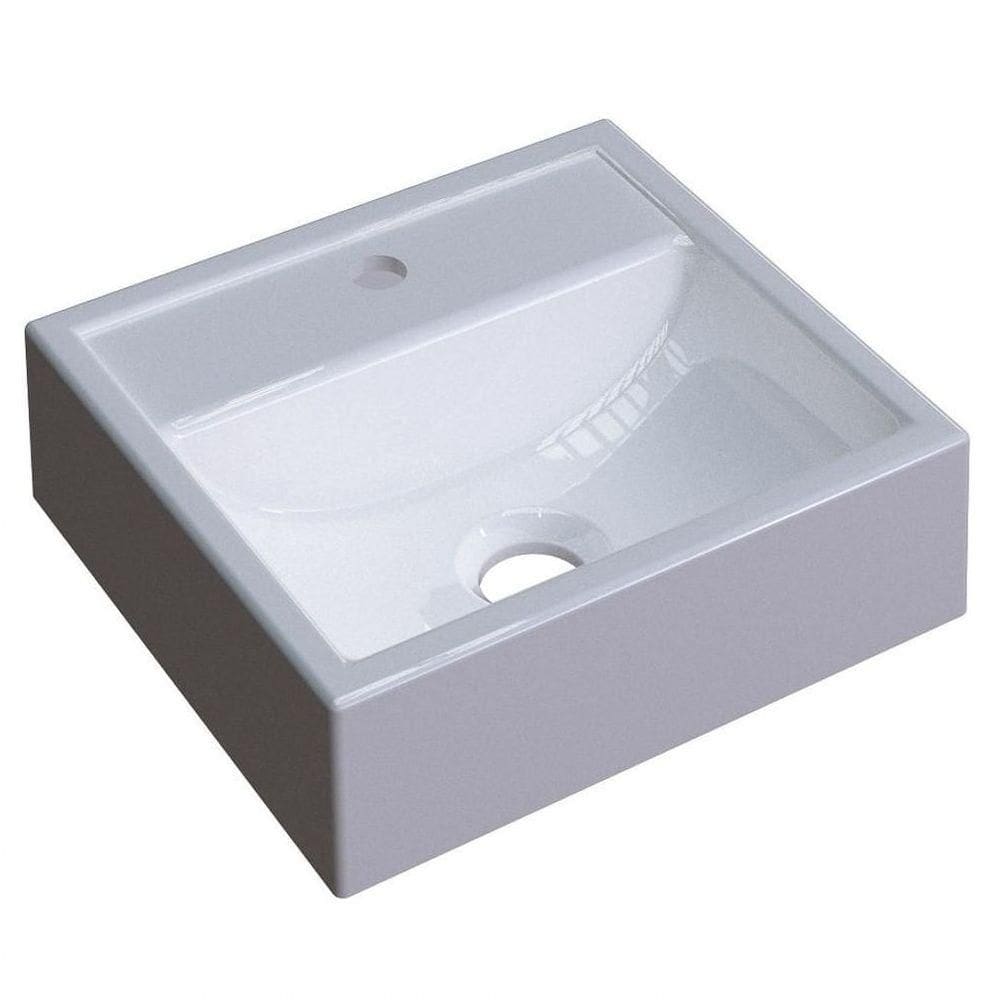 Cuba Pia De Apoio Para Banheiro Quadrada Kuad 32 C08 Branco