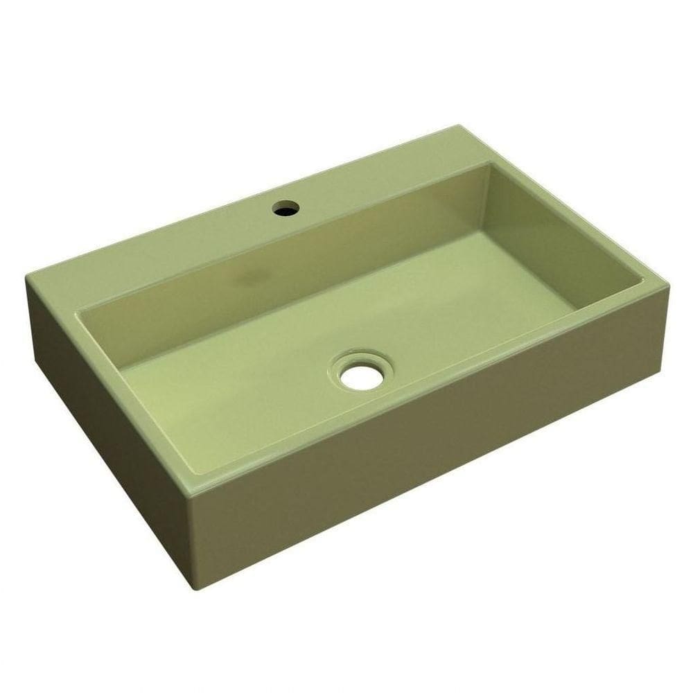 Cuba Pia De Apoio Para Banheiro Retangular Florenza Rt55 Verde Acqua C08