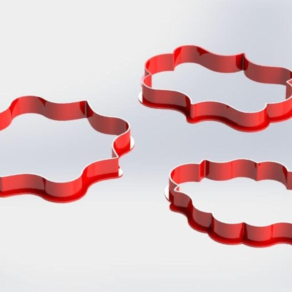 Cortador Kit 3 Molduras Tamanho 8cm