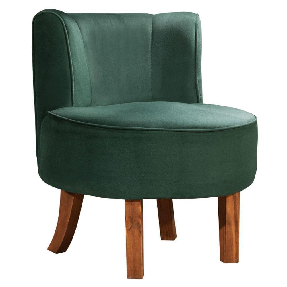 Cadeira Decorativa Oliva Via Encanto Veludo Verde Musgo