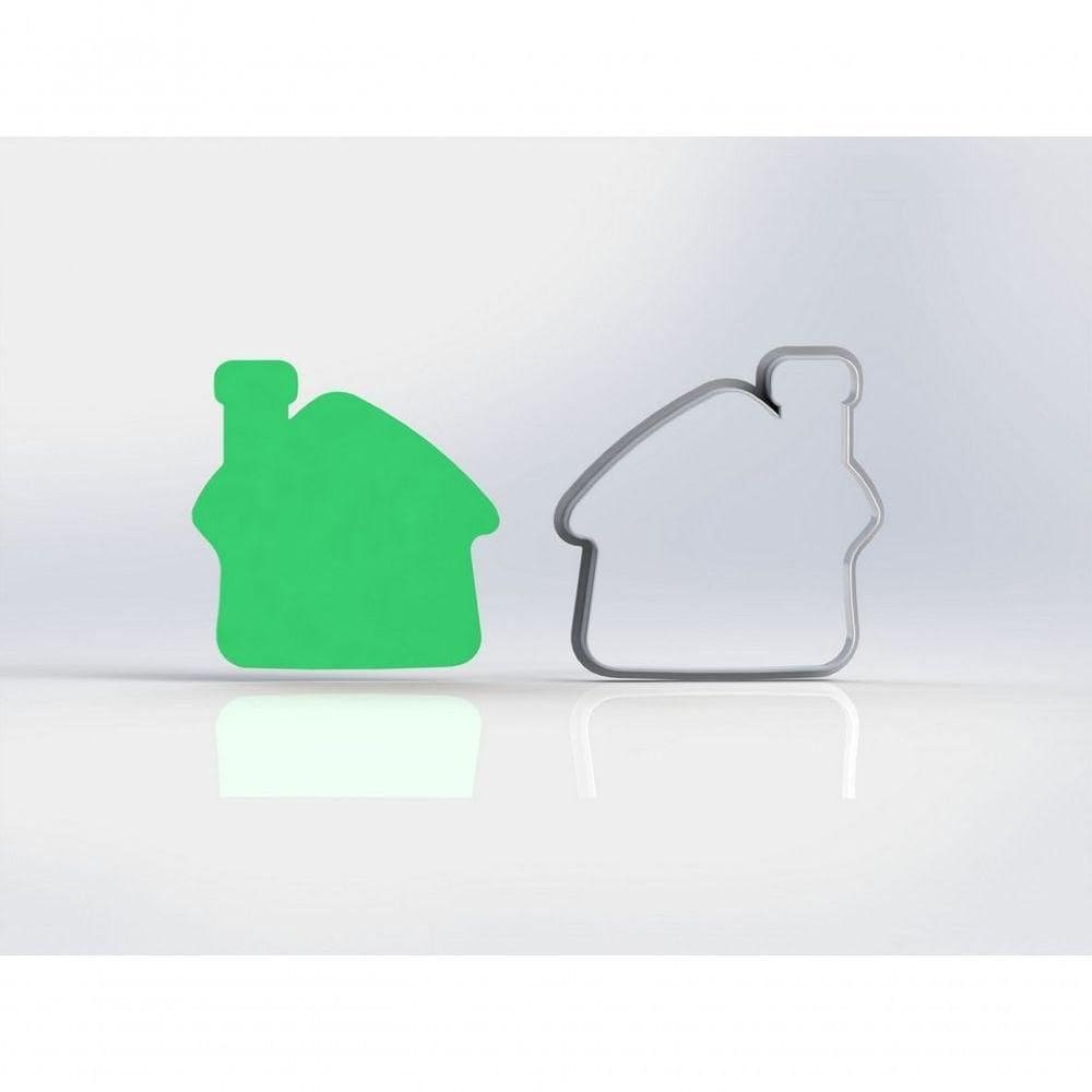 Cortador Casa Com Chaminé Tamanho 4 Cm