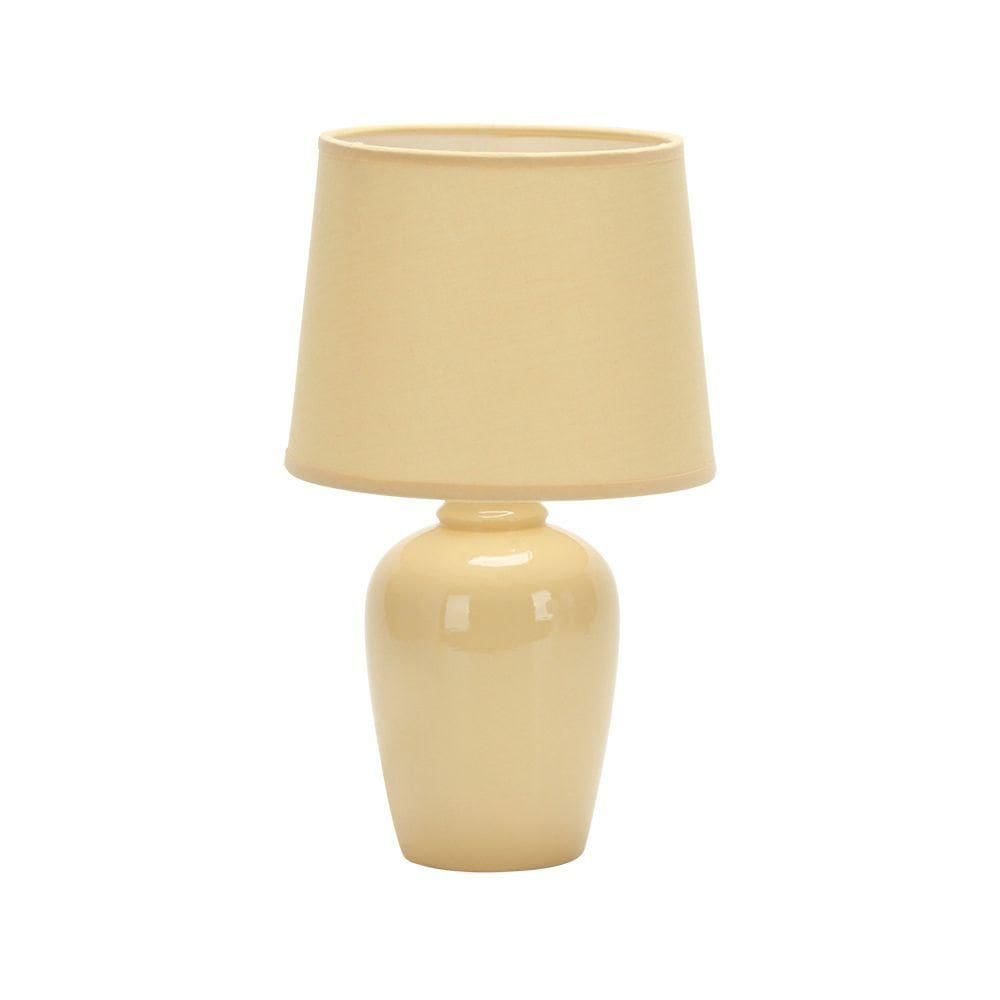 Luminária Abajur Taschibra Pottery 32cm E27 Bivolt Bege