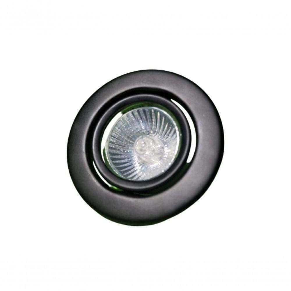 Spot Embutir Movel Redondo Mr16 - Com Lampada Led Cor Produto Preto Cor Da Lâmpada Branco Quente