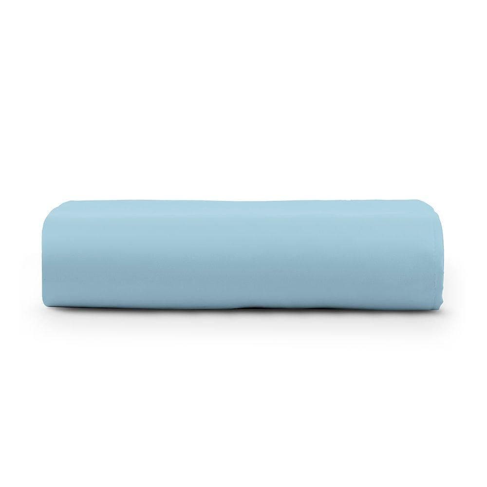 Lençol King Cintilante Percal 180 Fios 100% Algodão Sem Elástico - Azul