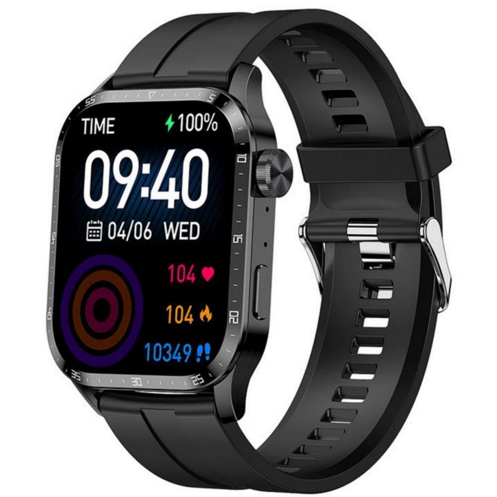 Relógio Inteligente Chamada Bluetooth Pulseira De Fitness Ip68 Preto
