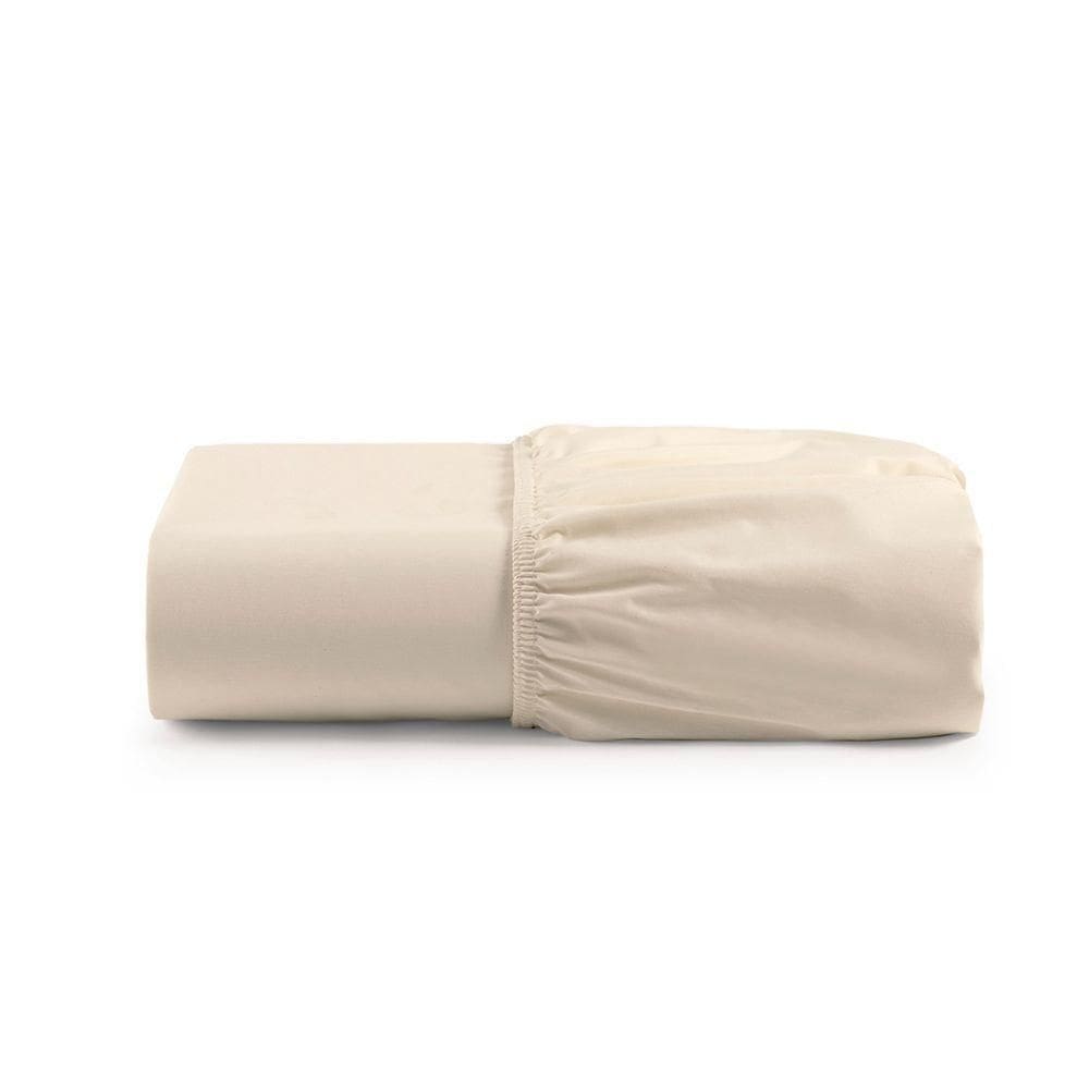 Lençol Cintilante King Percal 180 Fios 100% Algodão Com Elástico - Palha
