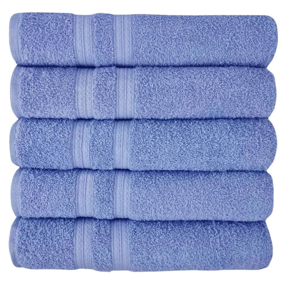 Kit 5 Toalhas Super Grossa E Felpuda Macia 80x150cm Beka - Azul Claro Azul Claro