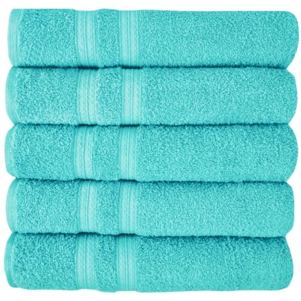 Kit 5 Toalhas Super Grossa E Felpuda Macia 80x150cm Verde Aqua Beka