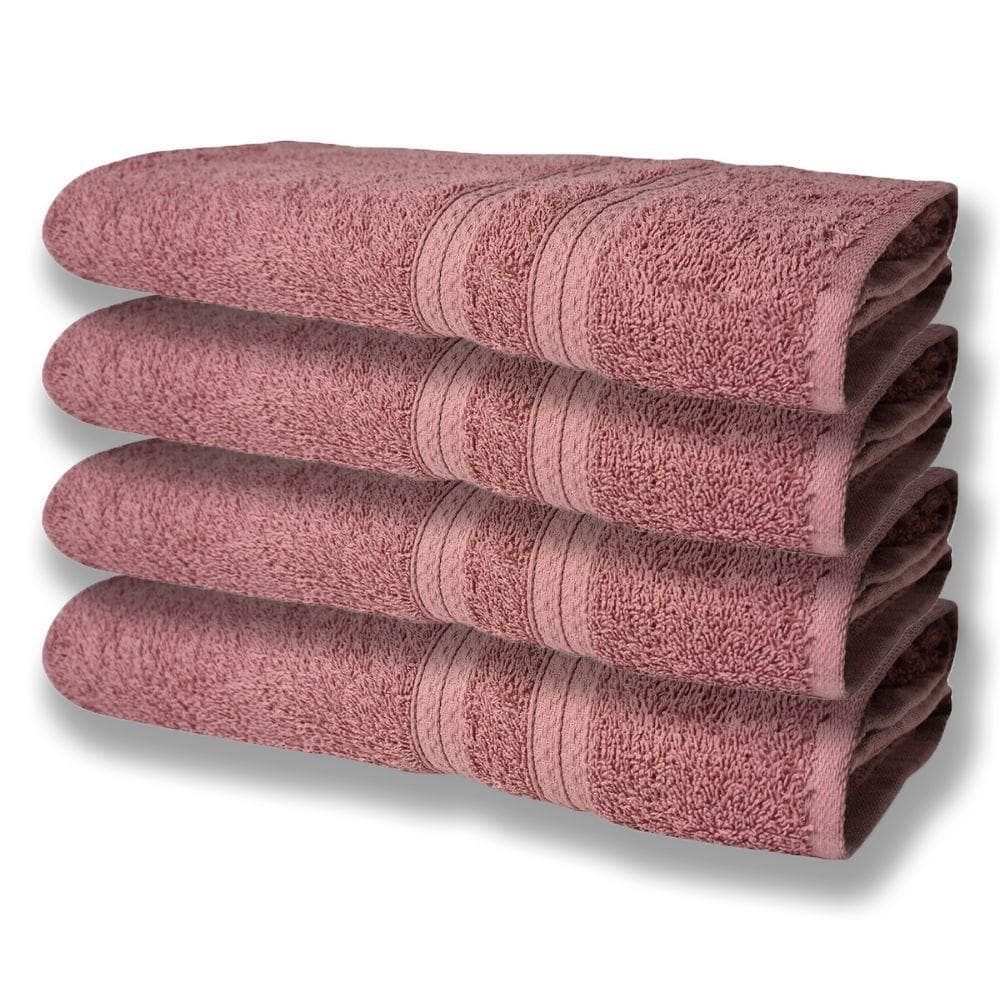 4 Toalhas Super Felpudas Grande E Grossa Algodão 80x150 Rosê