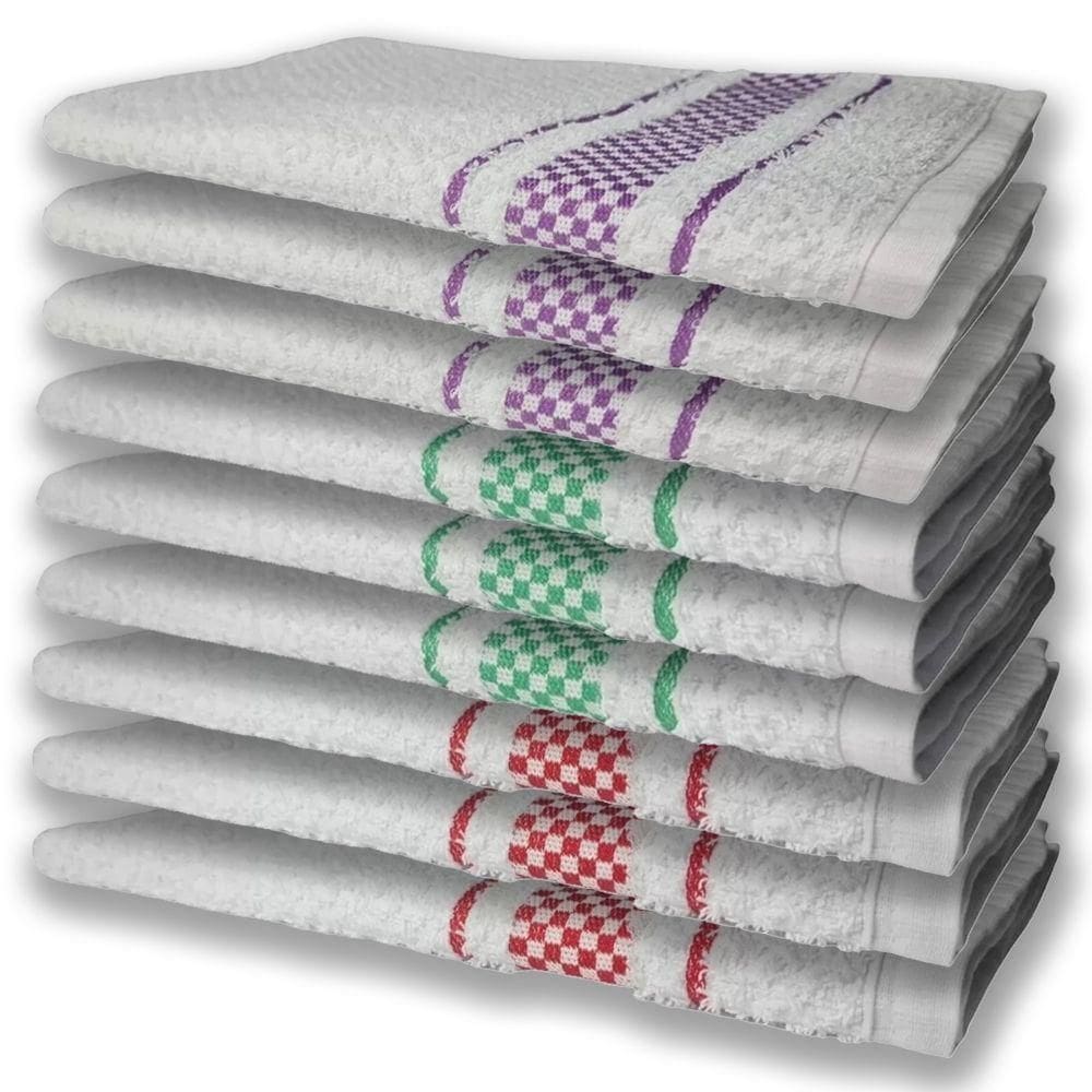 9 Panos De Prato Atoalhado Felpudo Premium Vd+vm+rx