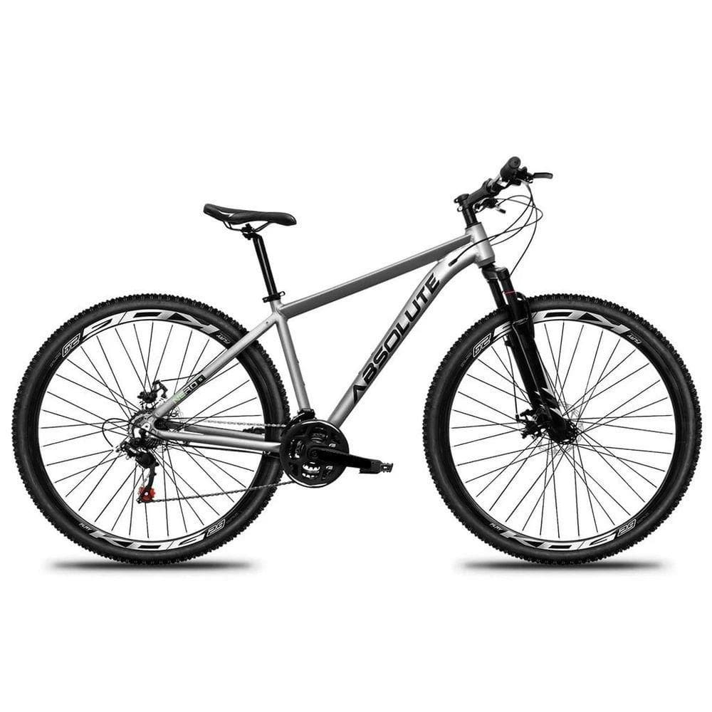 Bicicleta Aro 29 Absolute Nero 5 Alumínio 21v Freio A Disco Garfo Com Suspensão - Cinza Tam.19