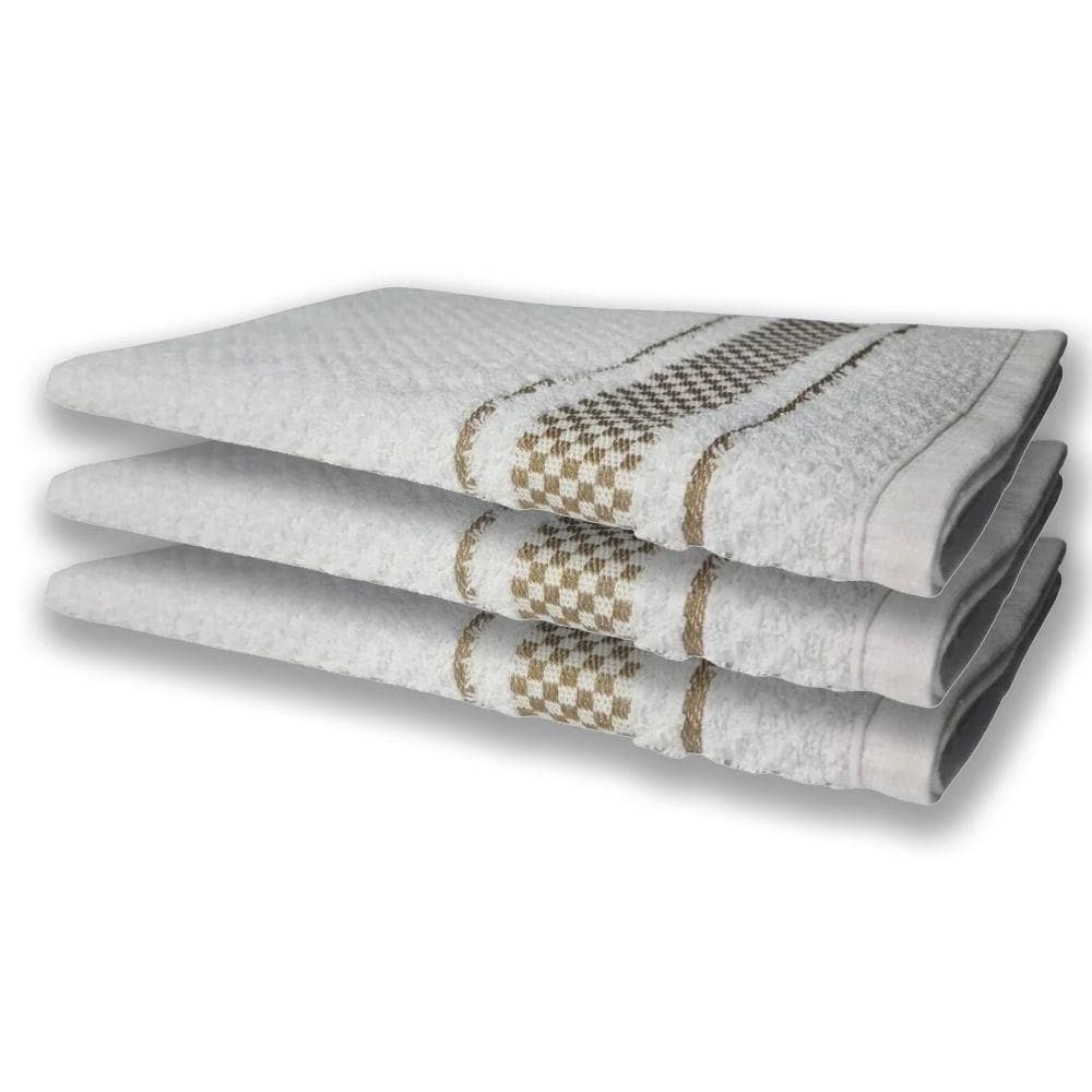 3 Panos De Prato Atoalhado Felpudo 370g/m² Premium Marrom