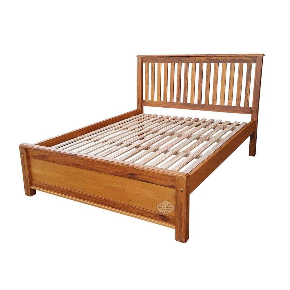 Cama King Size Em Madeira De Demolição Modelo Réguas Sudeste Rústico