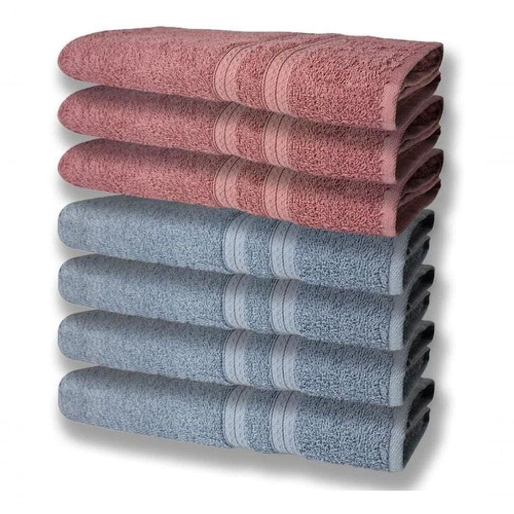 7 Toalhas Felpudas E Grossa 80x150 4 Azul 3 Rosê