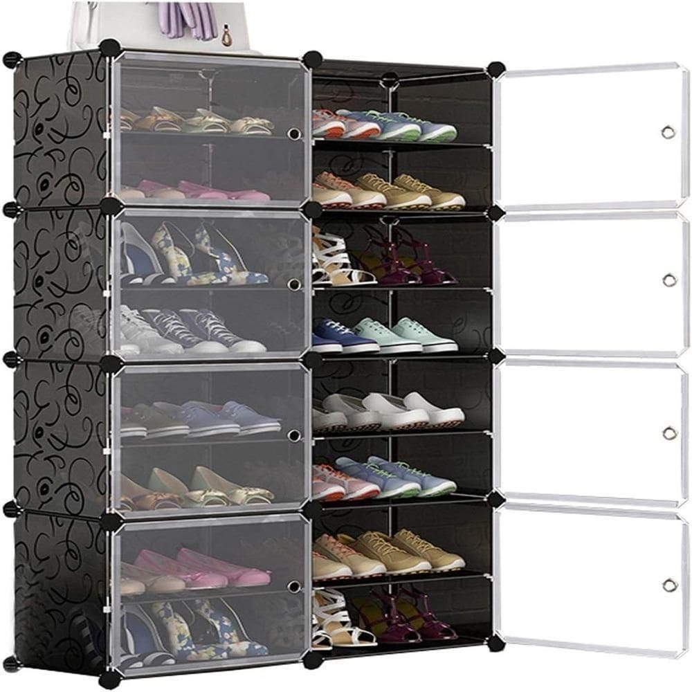 Sapateira Dupla Armario Ajustavel Organizador 16 Prateleiras Sapatos Grande 32 Pares