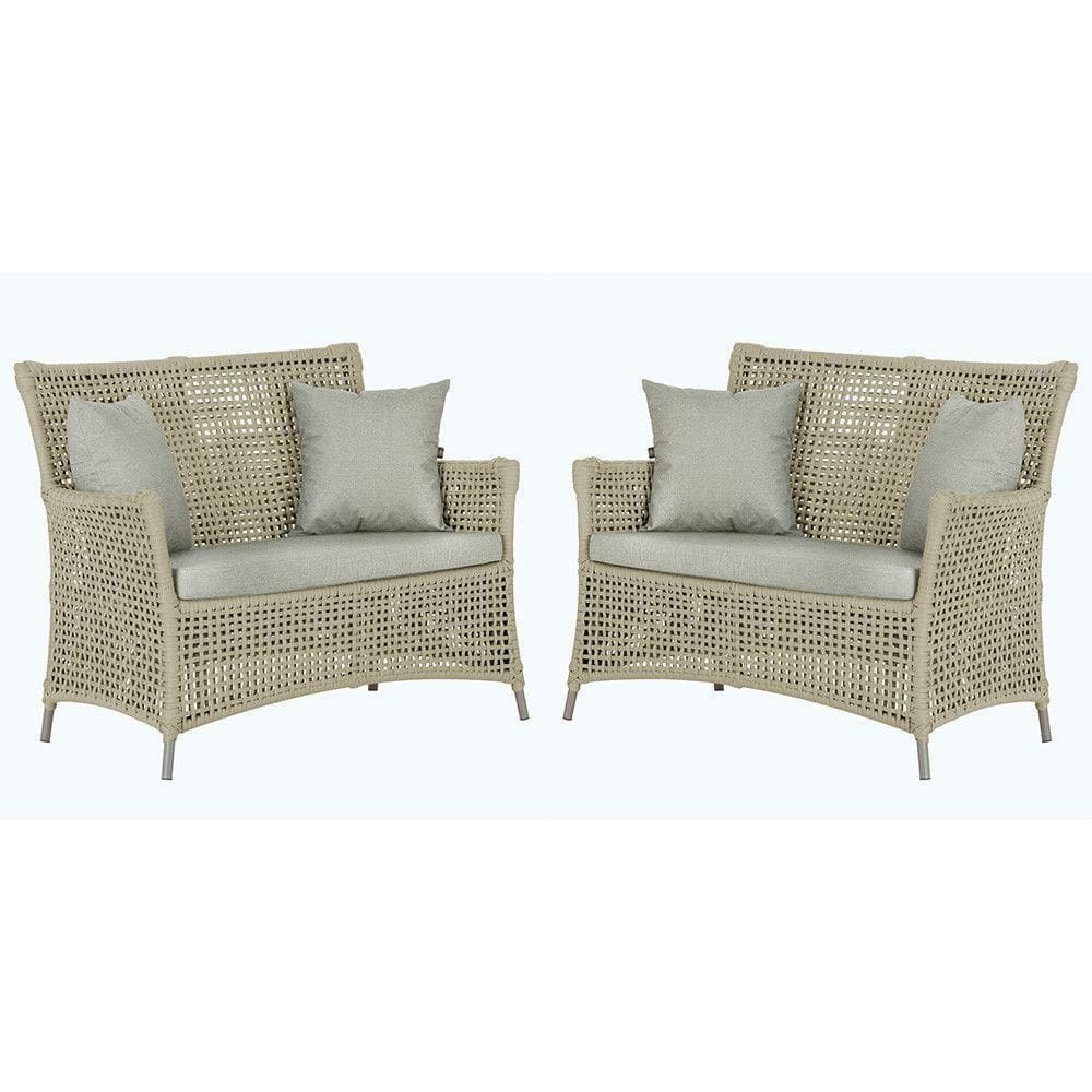 2 Sofás área Externa Igapó Alumínio Fendi Corda Náutica E3 Rami