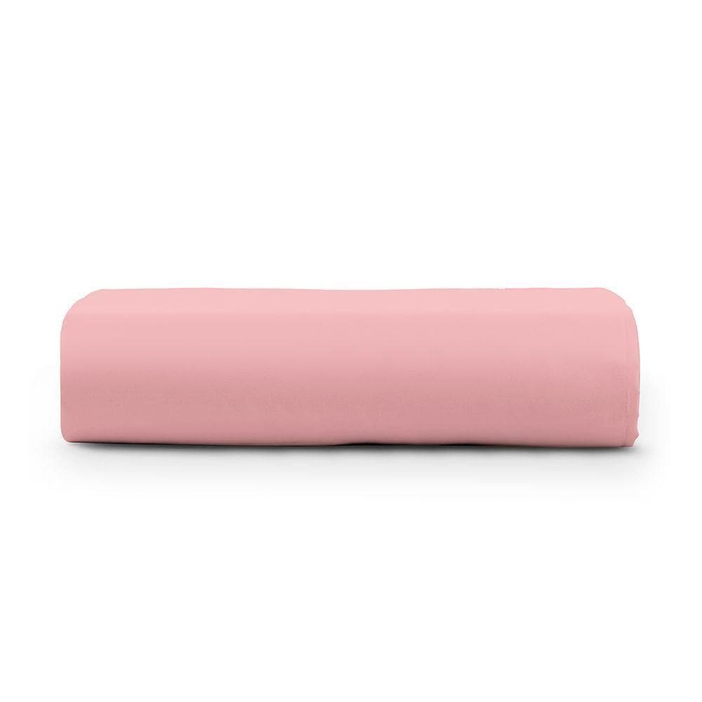 Lençol King Cintilante Percal 180 Fios 100% Algodão Sem Elástico - Rosa
