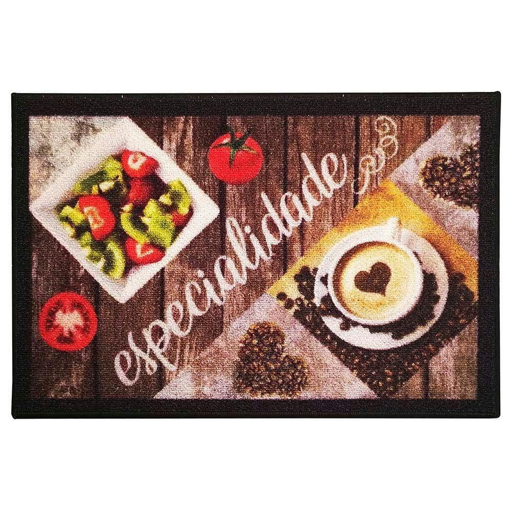 Tapete Para Cozinha Clean 5 Marrom Bege 0,40x0,60m - Edantex