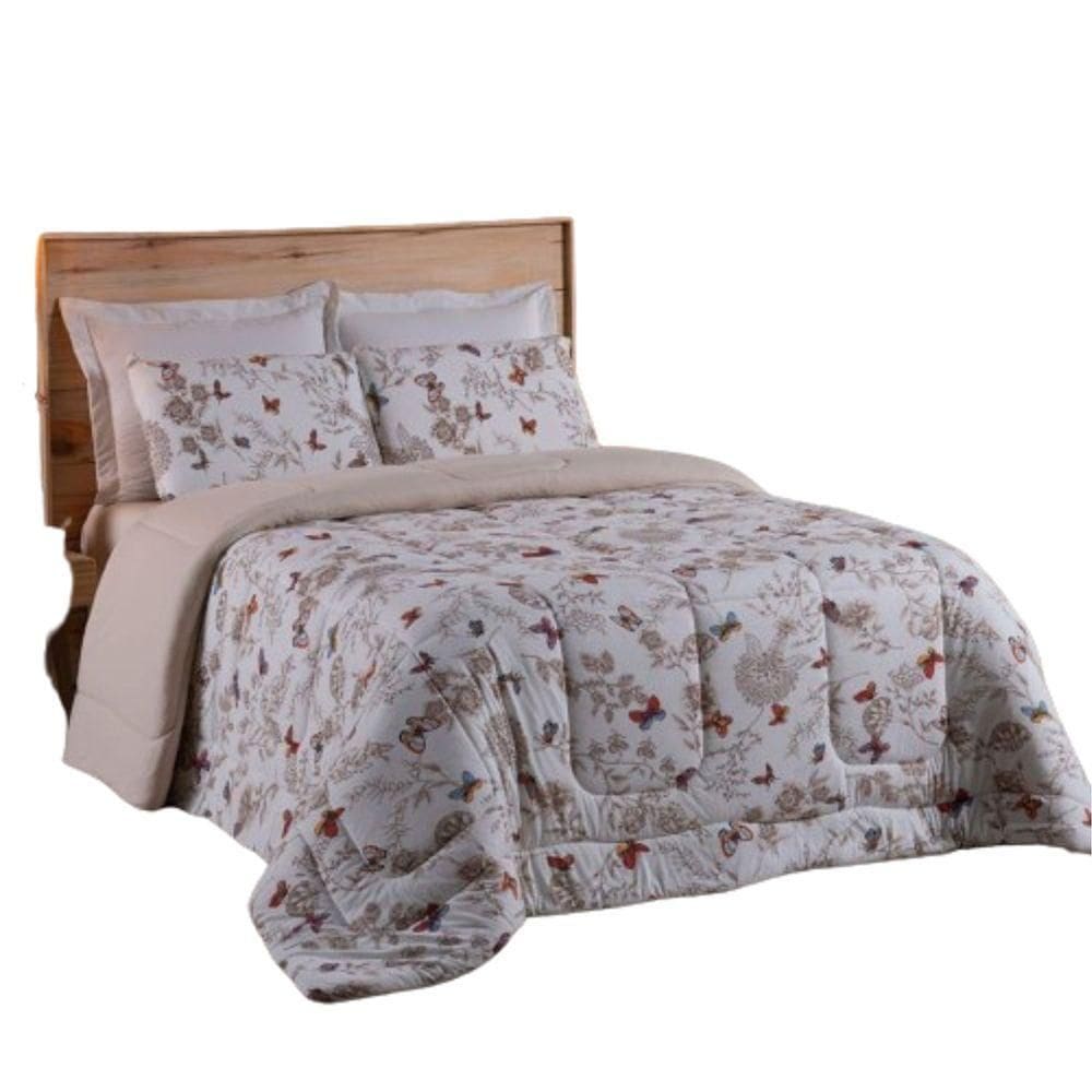 Coberdrom King Em Malha De Algodão Fio Penteado - Rosa