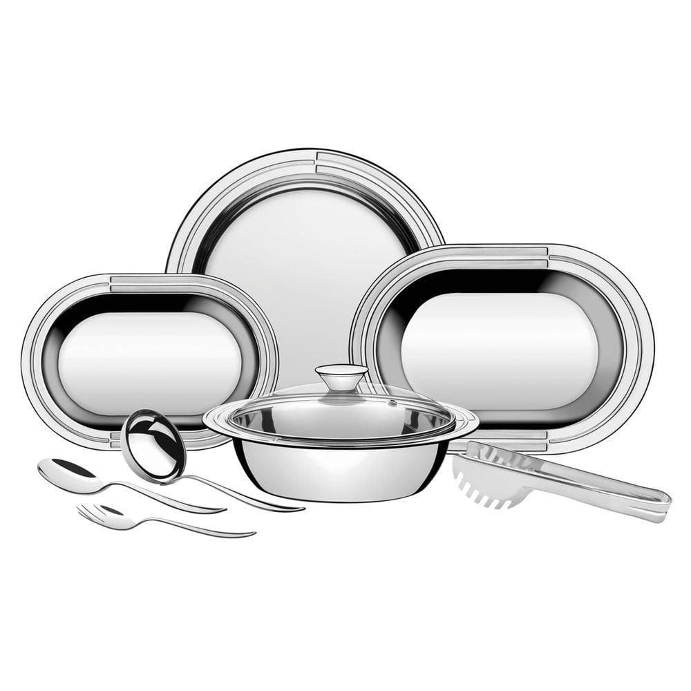 Kit Para Servir Tramontina Ciclo Em Aço Inox 8 Peças