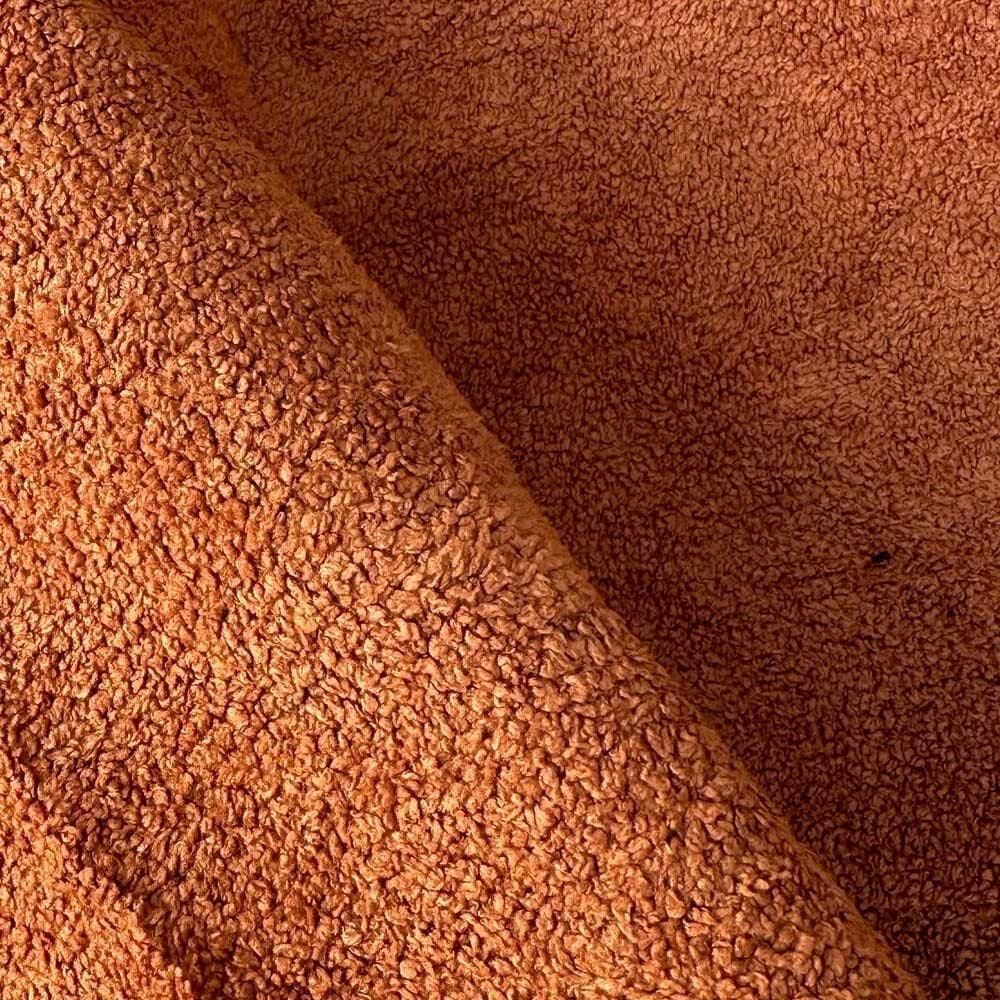 Tecido Rústico Bouclê Terracota Para Poltrona Puff Cabeceira Estofados Decoração T02 Metro