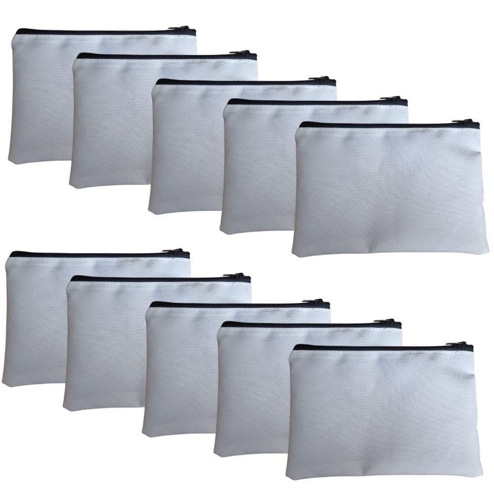Kit 10 Necessaire 12x18 Quadrada Estojo Sublimação Dtf Branco