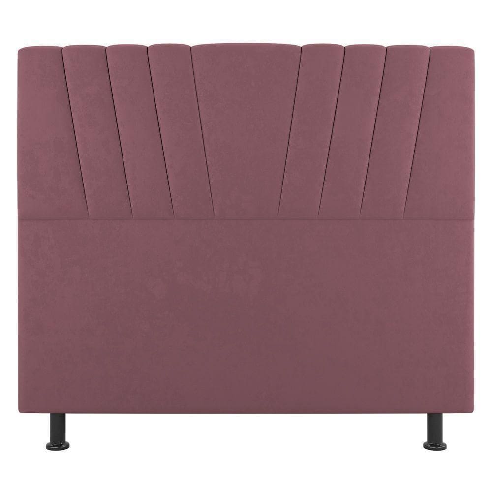 Cabeceira Cama Box Casal Queen Size Dublin 160cm Suede Rosê - Abmaza