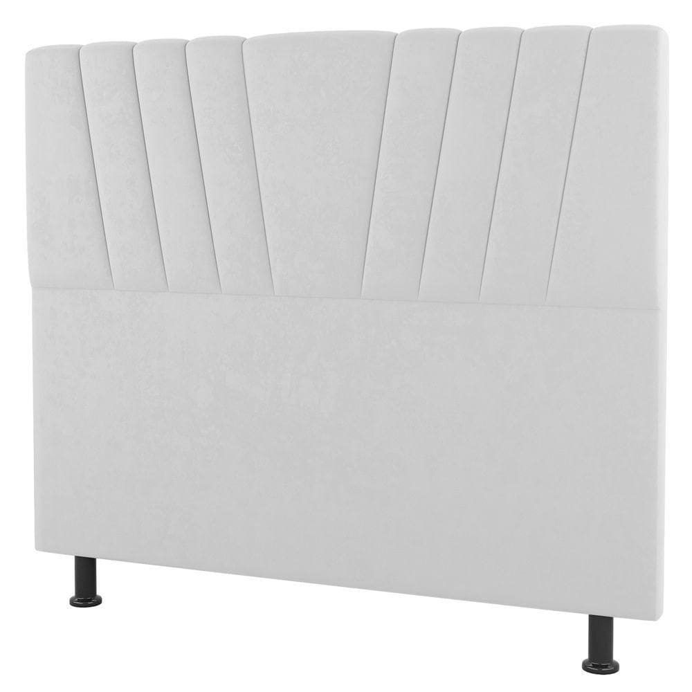 Cabeceira Cama Box Solteiro Dublin 90cm Sintético Branco - Abmaza