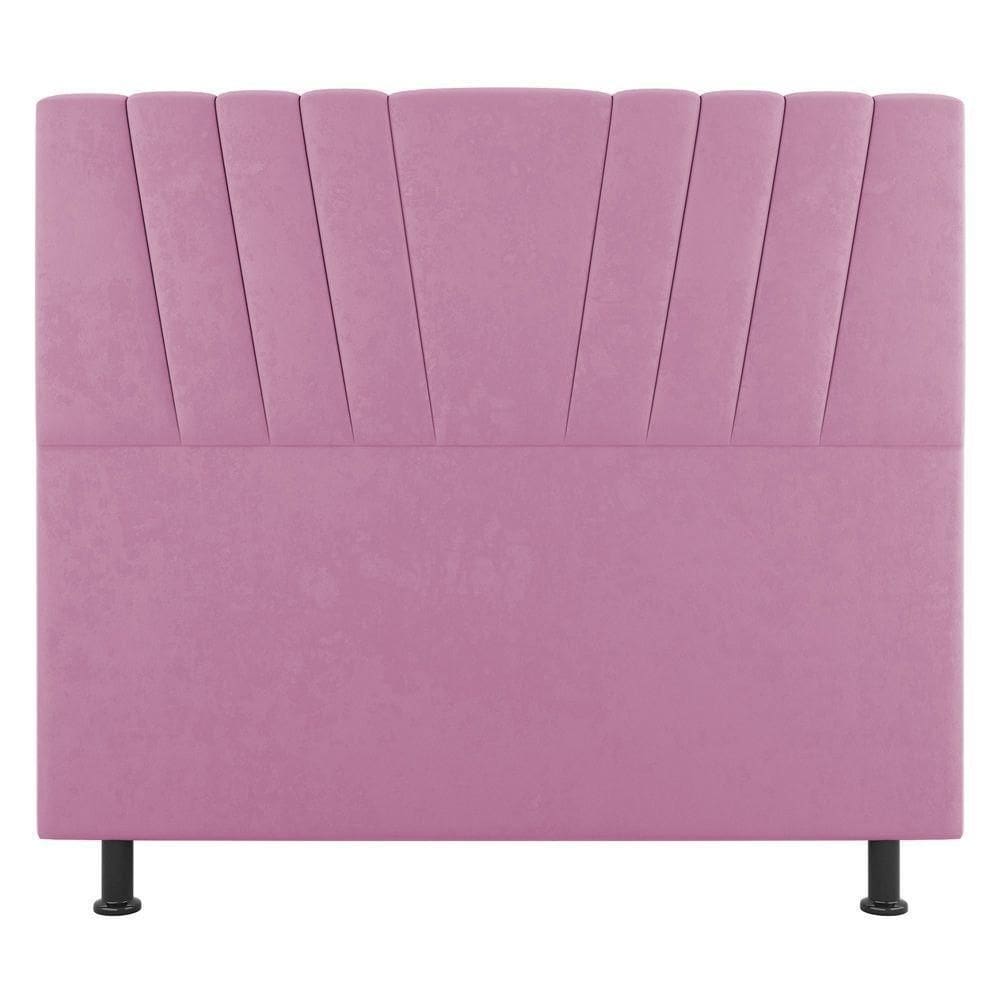 Cabeceira Cama Box Casal Queen Size Dublin 160cm Suede Rosa - Abmaza