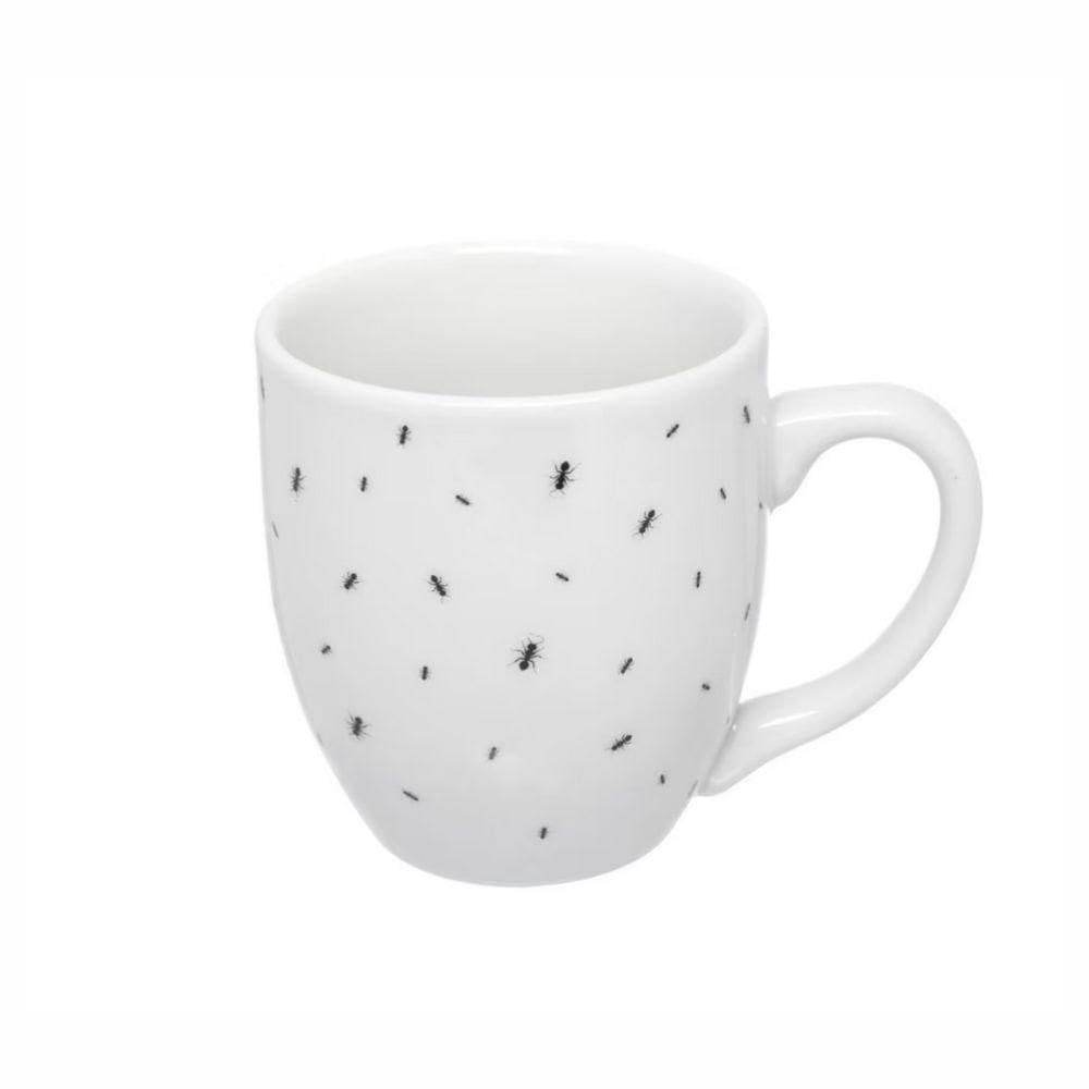 Caneca Em Porcelana Formiguinha 300ml Haüskraft